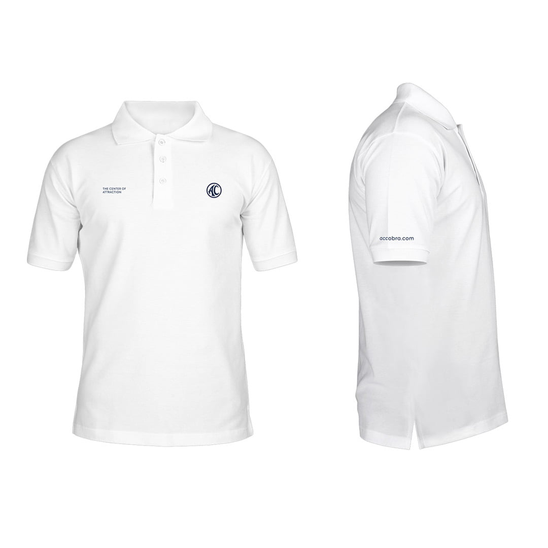 POLO WITH LOGO WHITE